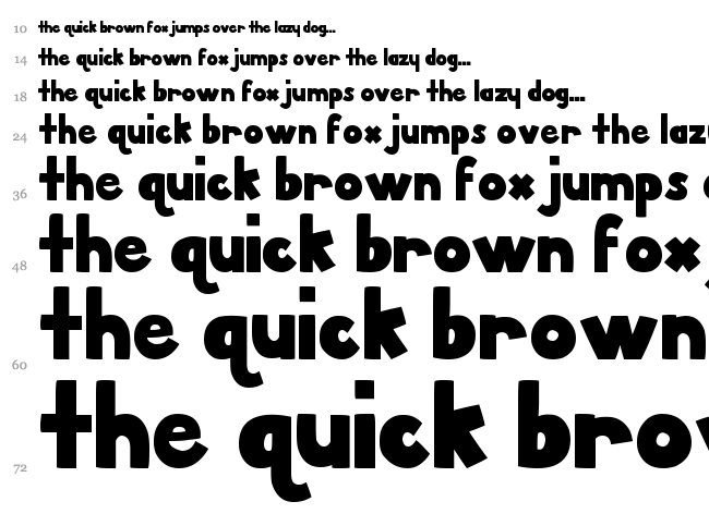 MTF Pork Chop font waterfall